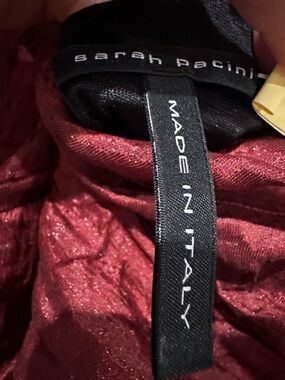 🇮🇹 Sarah Pacini Sparkling Wine-Red bubble peplum dress